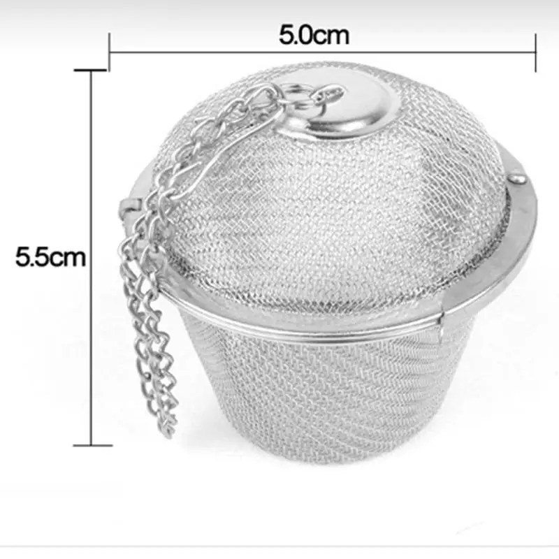 

Reusable Mesh Herbal Ball Tea Stainless Stell Strainer Locking Tea Spice Mesh for Spices or Loose Leaf Tea Diam 5cm