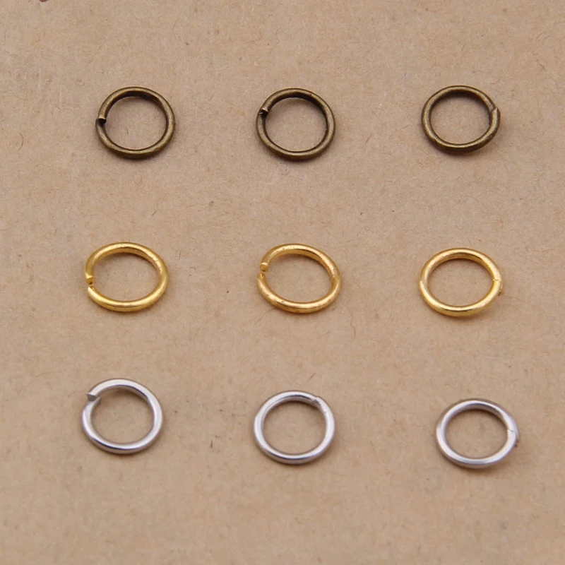 (Min Order 5)8MM 200PCS Steel Silver Plated Open Jump Rings, Jewelry