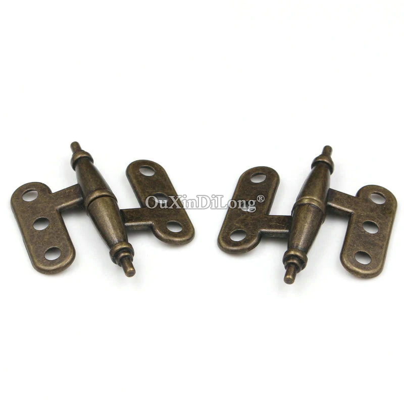 الرجعية خمر 4 أزواج الأوروبية الأثاث العتيق مفصلات دولاب خزانة خزانة مجلس الوزراء المفصلي البرونزية يتوقف