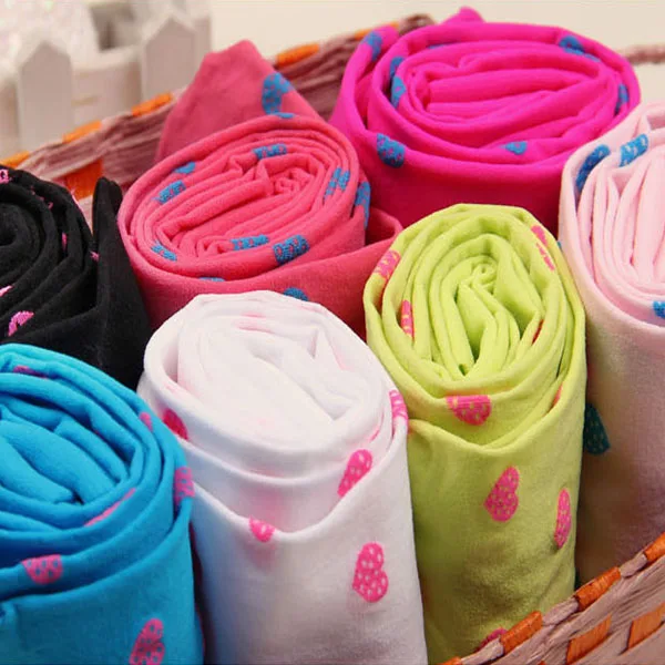 

7 Colors Kid Baby Girls Love Printed Candy Color Opaque Stockings Pantyhose Tights