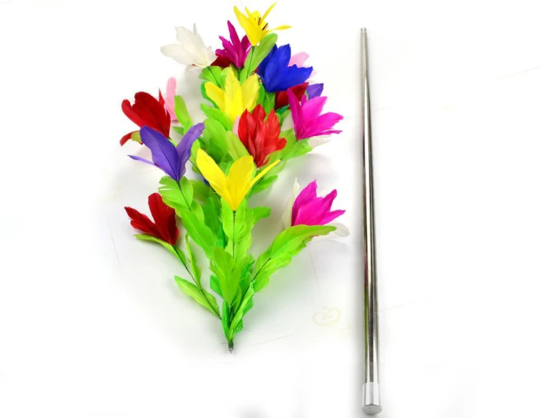 Free Shipping Silver Vanishing Cane To Flower Stage Magic