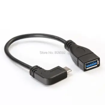 

90 Degree USB 3.1 Type C to USB3.0 A Adapter OTG Cable Cord for 2015 Macbook Air ASUS
