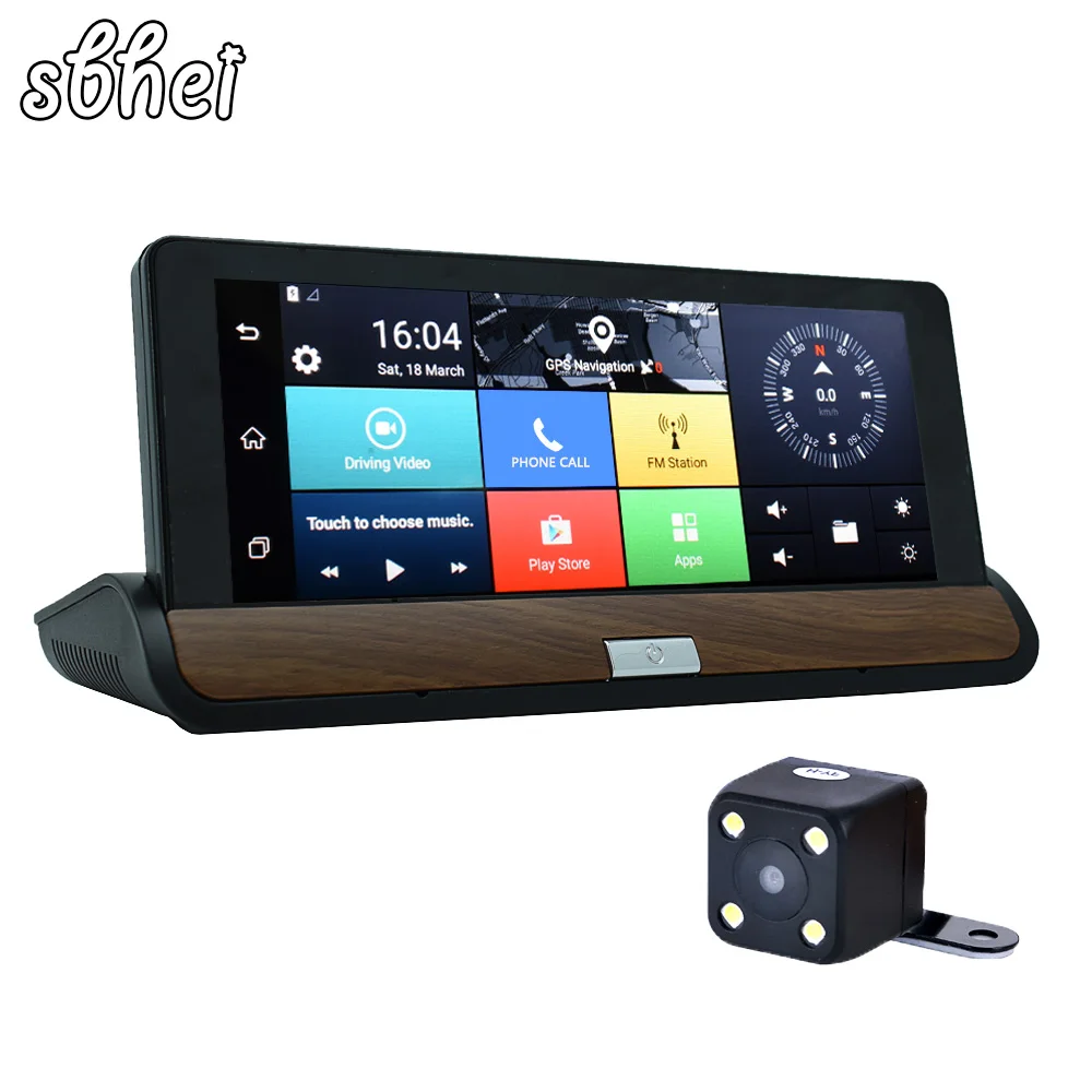 Image 3G 7 inch Car GPS Navigation Bluetooth Android DVR 1GB RAM 16GB ROM Truck vehicle gps navigator navitel with Rear view camera