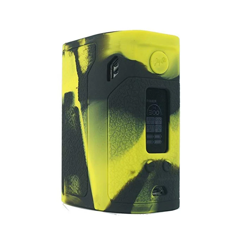 Чехол для Wismec Reuleaux RX300 RX 300 TC 300w коробка мод резиновый vape Силиконовый чехол-накладка наклейка enclcourse - Цвет: black yellow