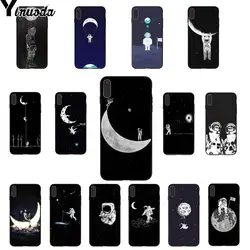 Yinuoda Космос любовь Луна астронавт Мягкий Силиконовый ТПУ чехол для телефона iPhone X XS MAX 6 6s 7 плюс 8 плюс 5 5S SE XR