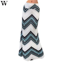 Женская юбка модная женская Цыганская длинная трикотажная облегающая макси юбка женские юбки Apr18 Прямая поставка