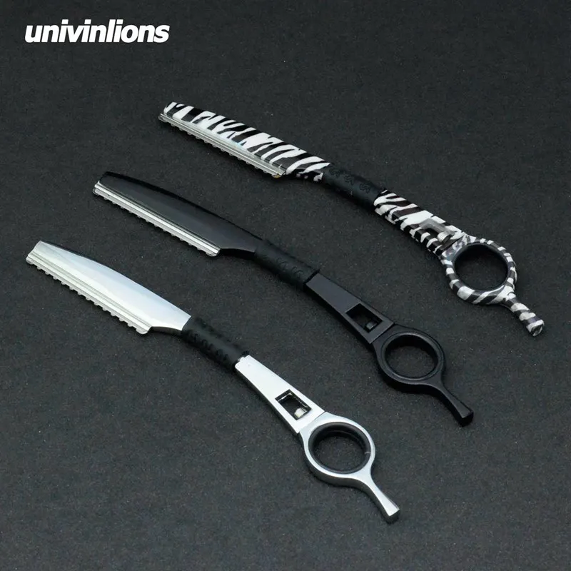Univinlions Вращающаяся бритва для укладки волос прореживающая бритва Парикмахерские Ножницы Прямые салонные парикмахерские бритвы для