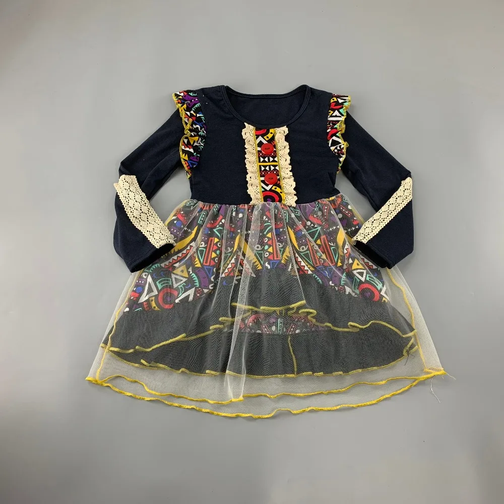 

New Distinctive Net yarn style 100%cotton Baby Girls Dress Apparel Accessory for kids's birthday present