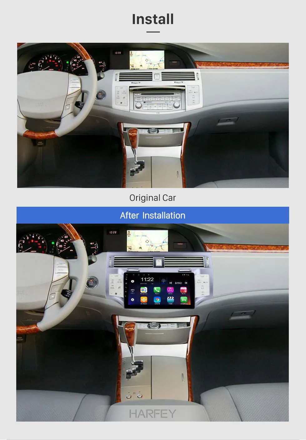 Clearance Harfey 9"Car multimedia Palyer For 2006-2010 TOYOTA AVALON Android 8.1 GPS Navigation Support DAB+ OBDII SWC bluetooth head unit 2