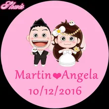 100 шт на заказ свадебные наклейки на свадьбу Свадебные украшения Etiquetas Adhesivas Boda Свадебные украшения уплотнения