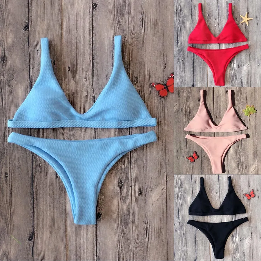 New Sexy Thong Bikini Micro Swimwear Mini Swimsuit Women Push Up Set Bathing Suit Brazilian biquini maillot de bain |