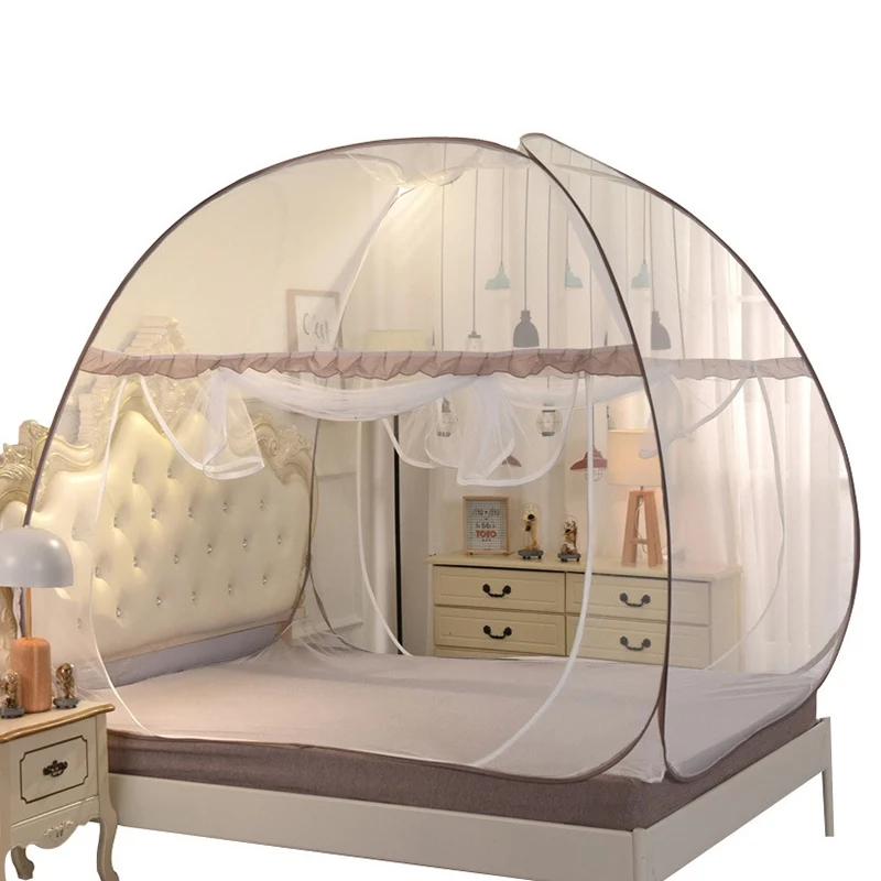

Portable Mongolian Yurt Mosquito Nets Installation Double Door Mosquito Nets Folding Outdoor Camping Mosquito Nets