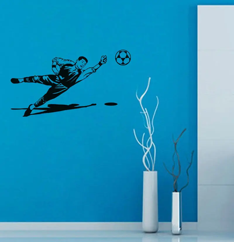 

Soccer Design Motif Wall Sticker Home Art Wall Decor Wall Decal Vinyl Removable Football Sport Style Wall Decal Y-571