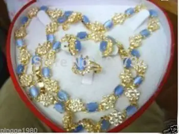 

Jewelry 00863 Beautiful necklace bracelet ring earrings set(no box)