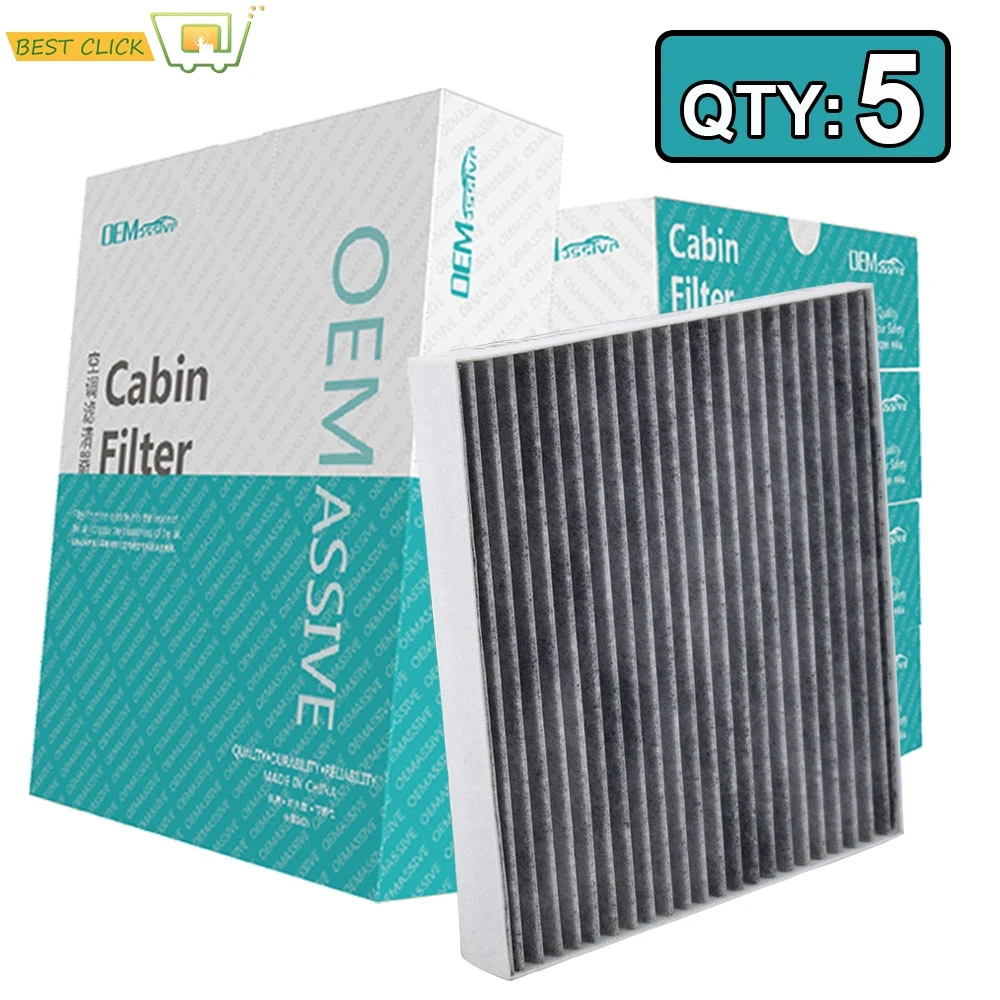 

5x Car Accessories Pollen Cabin Air Conditioning Filter For Hyundai Creta IX25 Solaris Tucson Kia Rio IV Sportage 2017 2018 2019