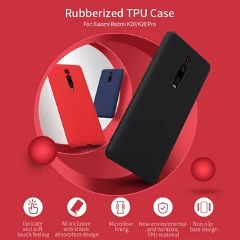 

NILLKIN Rubber Wrapped Protective Case For Xiaomi Redmi K20/K20 Pro Mi 9T 9T Pro Slim Soft Liquid Silicone Shockproof Phone Bag