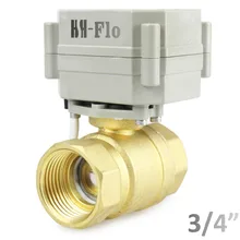HSH-Flo 3/" DN20 DC12V 2-ходовой моторизованный шаровой клапан, полнопроходной латунь CR3-01 Электрический шаровой кран