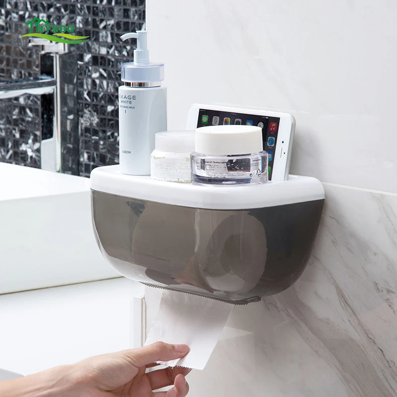 Punch free waterproof tissue box toilet tray bathroom tray paper roll