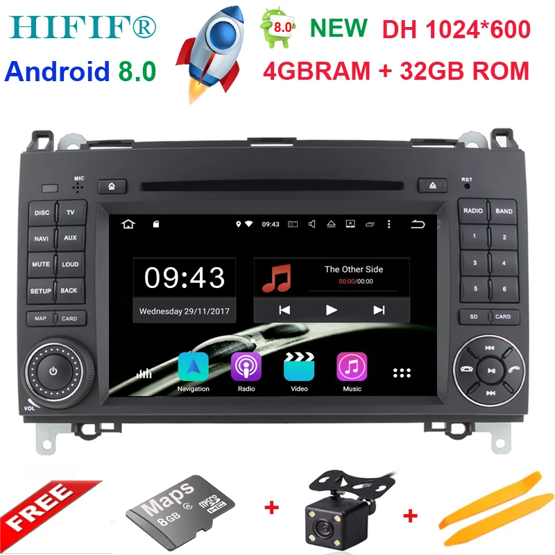 Excellent Android 8.0For Mercedes Benz Sprinter B200 W209 W169 W169 B-class W245 B170 Vito W639 Car DVD player Radio GPS multimedia stereo 0