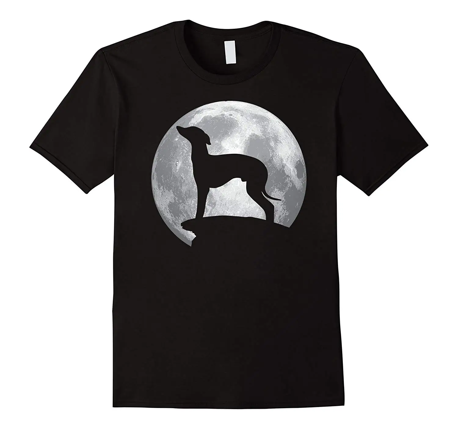 

Italian Greyhound and Moon T-shirt Tee Shirt Hipster Harajuku Brand Clothing T Shirt Cotton Shirts Cheap Wholesale Top Tee