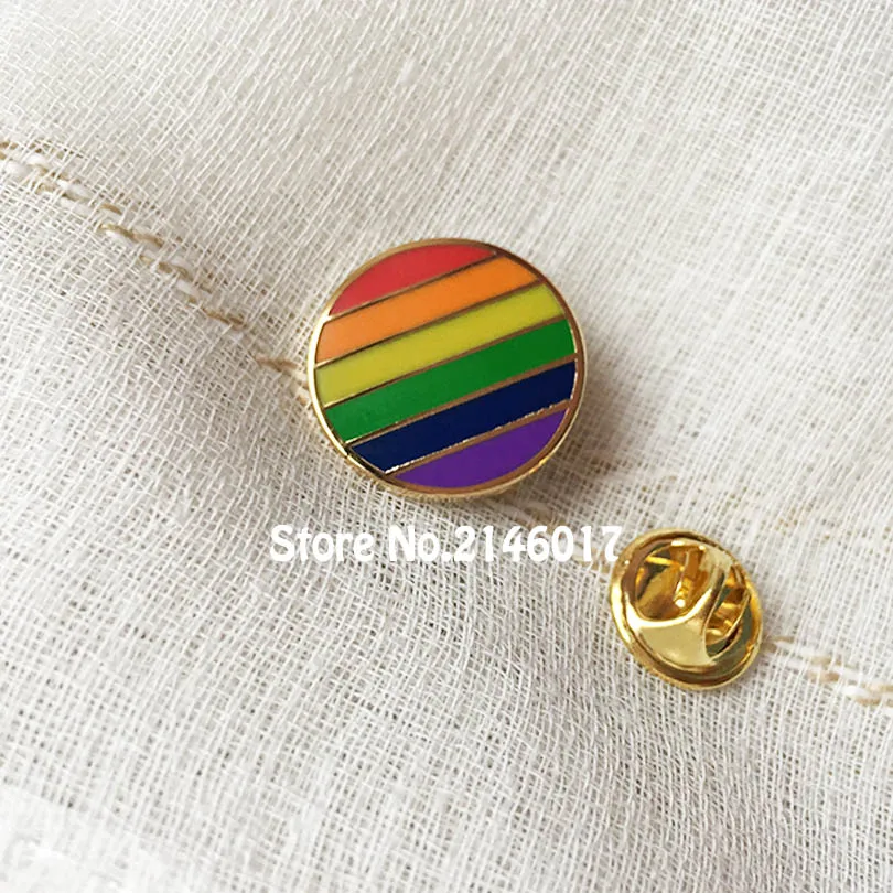 Rainbow Badge Lapel Pin LGBTQ Pride Enamel 