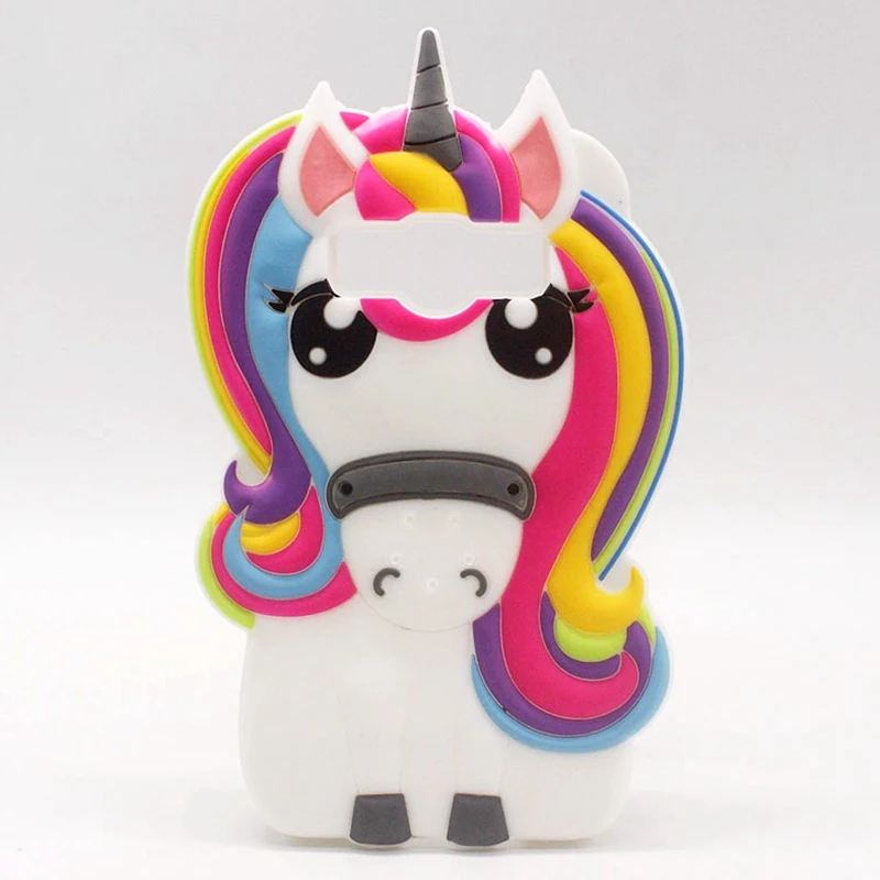 3D unicornio gato conejo de silicona suave Capa para Samsung Galaxy J1 (2016) j120 J120F J1 2016 SM-J120F de dibujos animados Funda de teléfono