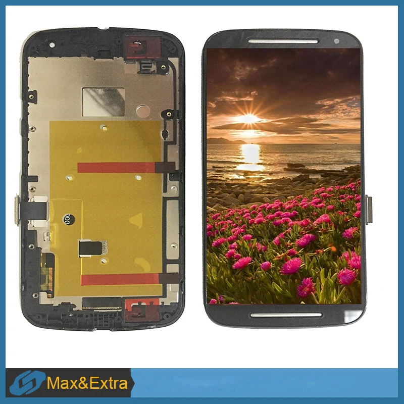 10PCS Top Quality For Motorola Moto G2 XT1063 XT1064 XT1068 XT1069 LCD Display With Touch Screen Digitizer Frame Assembly | Мобильные