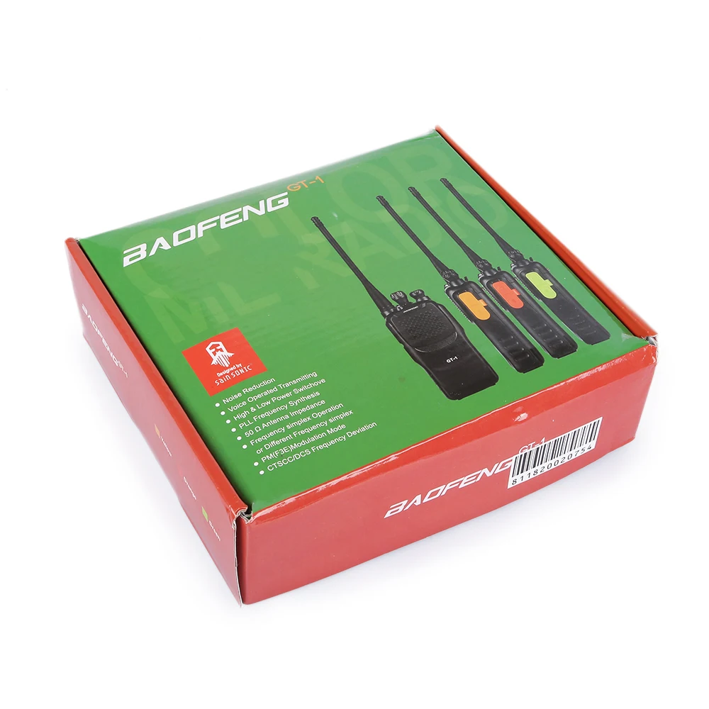 Baofeng GT 1 UHF 400 470MHz 5W 16CH FM двухсторонняя рация HT зеленая оригинальная дистанционная