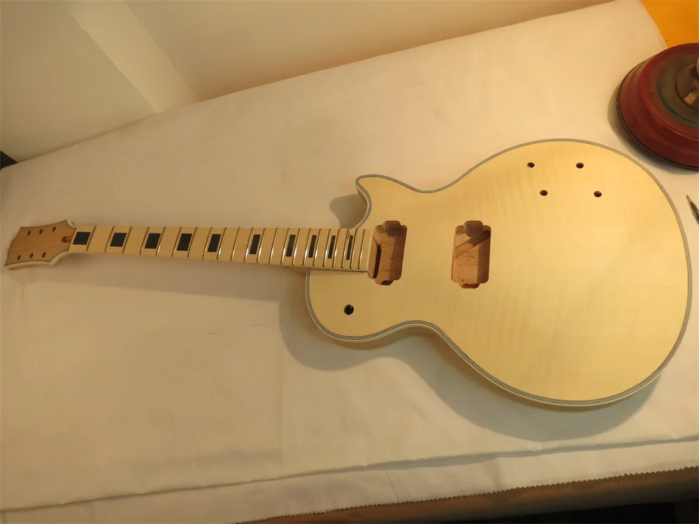 

Unfinished electric guitar including guitar neck and guitar body set #104