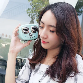 

Mini Wireless Speaker 3D Stereo Surround HiFi Sound Effects Retro Bluetooth Speaker Vintage Nostalgic Heavy Bass TF USB FM AUX