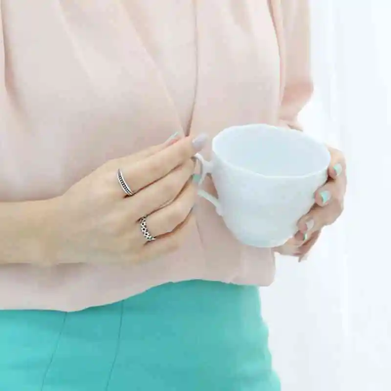 New Women Real 925 Sterling Silver Ring Open Adjustable Finger Ring with Stars Vintage Style Gift to Girls JewelOra RI102696