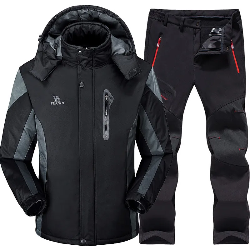 Ski Suit Men Skiing and Snowboarding Sets Super Warm Waterproof ...