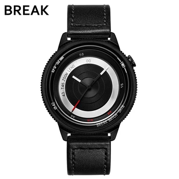

BREAK Leather Quartz Watches Photographer Camera Series Design Men Women Watch Fashion Casual Sport Unisex Wristwatches T45