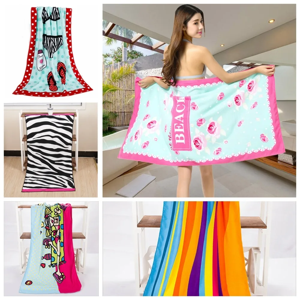 LARGE Polyester Beach Towel Gym Holiday Travel Camping Towel Sports