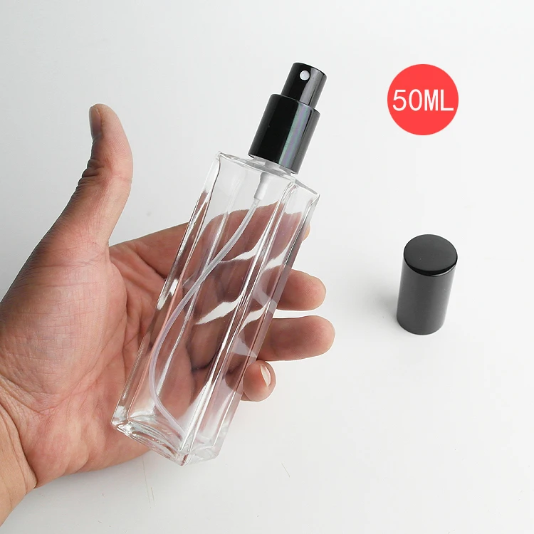 50ML High grade Glass Spray Bottle Aluminum Nozzle Fine Mist Spray