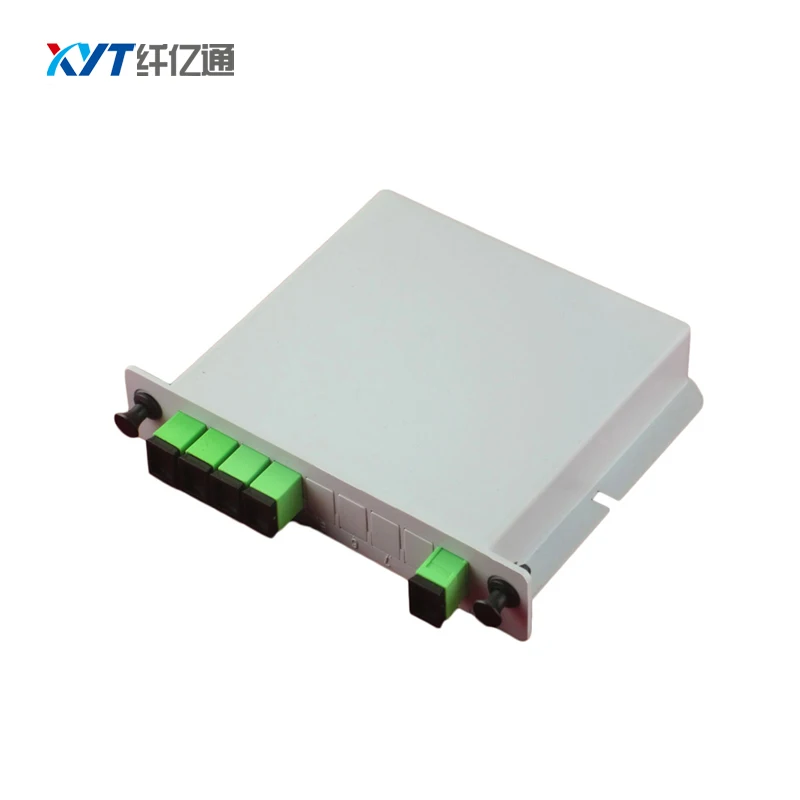 

SC APC/ SC UPC Connector 1X4 ABS Box plc splitter Module Type Optical Splitter 2.0mm Cable Fiber Optical Splitter