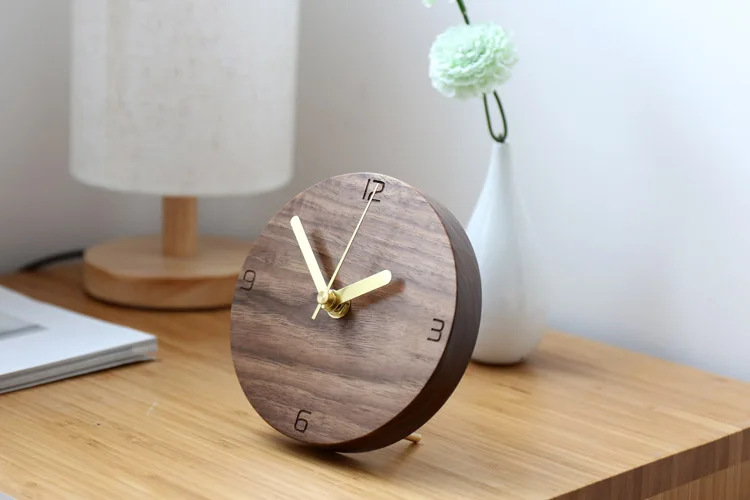 Модные минималистичные часы Креативный дизайн бесшумные декоративные маятниковые часы из цельного дерева будильник для спальни украшения
