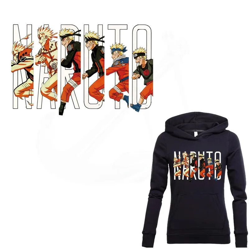 

Hot Anime NARUTO Uzumaki Naruto patches for clothing DIY T-shirt clothing patches Thermal transfer sticker