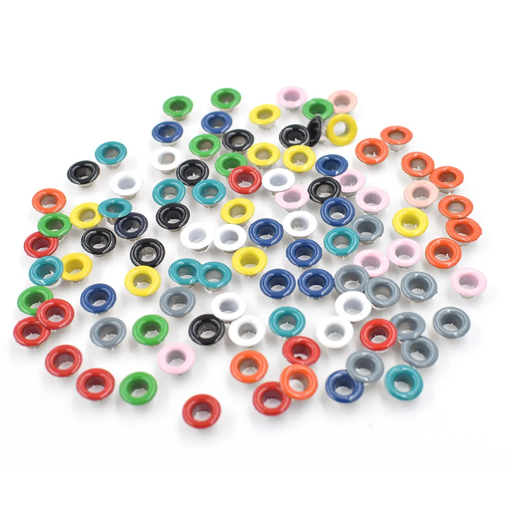 100pcslot5mmPaintcolorEyeletsRivetsColorMetalButtonholesMulticoloreyeletsbuckle10