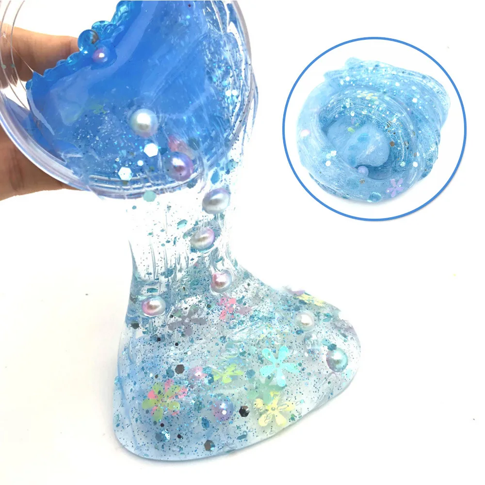 

DIY Clear Slime Toys Beautiful Ocean Mixing Cloud Slime Putty Scented Stress Kid Antistress Putty Clay Toy 60/120ml Dropshipping