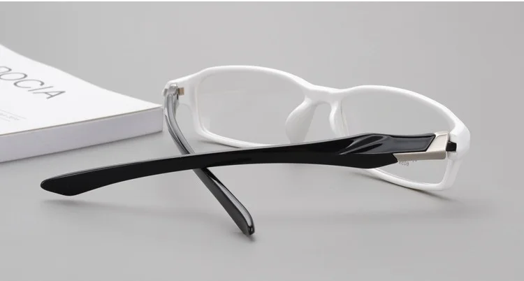 Cubojue, мужские очки для чтения, женские, TR90, анти-синий светильник, очки для мужчин, компьютер, близкое видение, Пресбиопия, мужские очки, ультра-светильник - Цвет оправы: white black