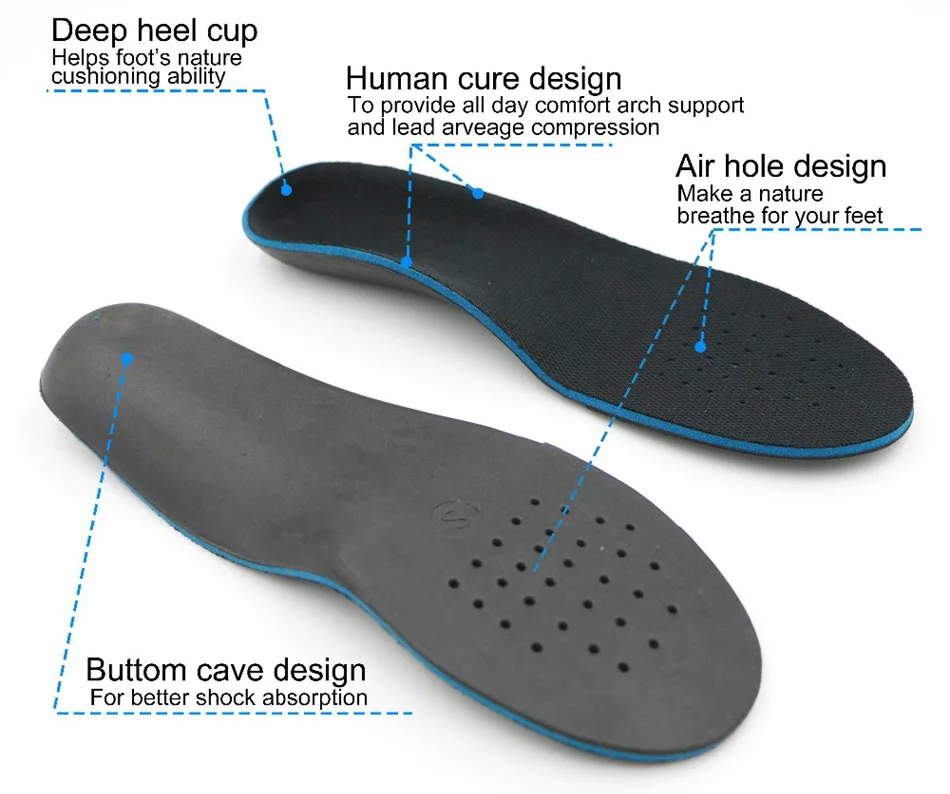 Бордюр для путешественника ортопедические стельки для плоской Арка стопы поддерживает ортопедические вставки для мужчин и женщин Уход за ногами стельки для обуви