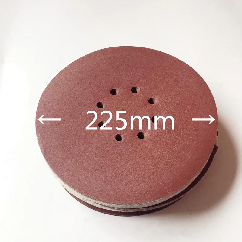 

50 pcs 9" 225MM 8 holes Mixed loadin Sanding Paper Discs Sheet Hook & Loop Sand Paper Sandpaper 60 120 240 320 400