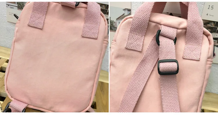 Корейский стиль, Холщовый мини-рюкзак для женщин, простой модный рюкзак для путешествий, школьная сумка для отдыха, сумка для подростков, сумка на плечо для девочек