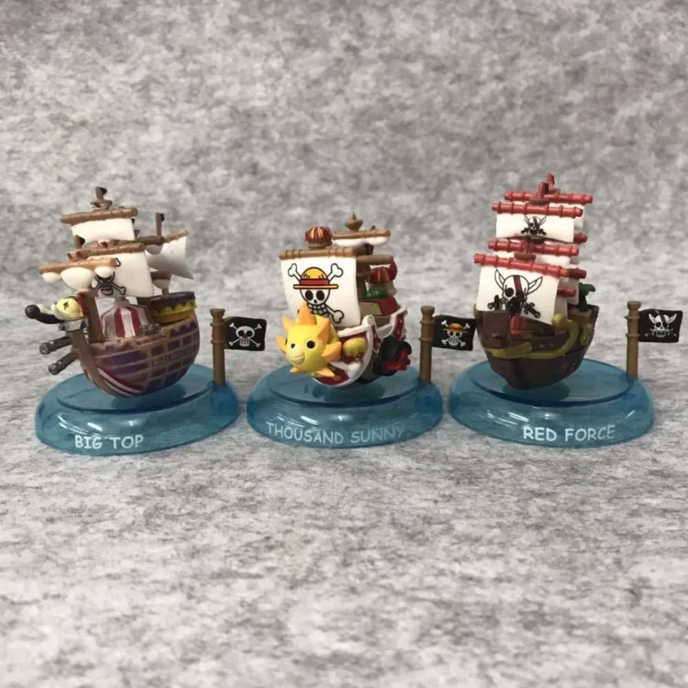 Аниме 6 шт./компл. One Piece Grand Line Going Merry / Polar Tang Red Force пиратский корабль ПВХ фигурка