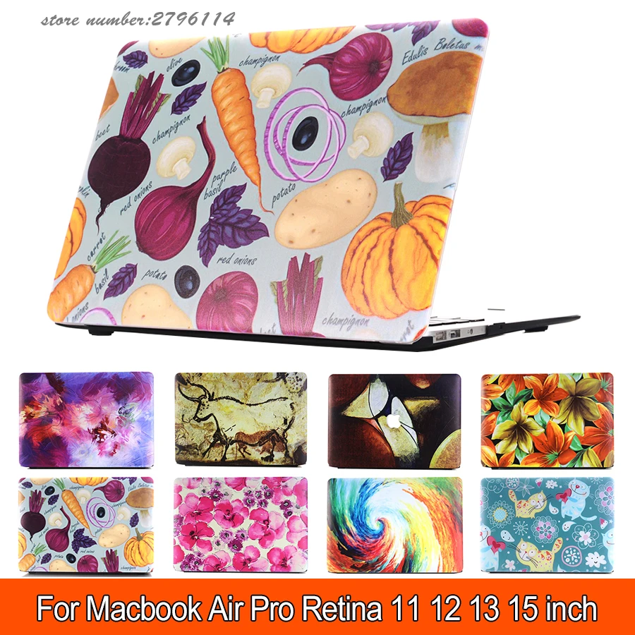 

Unique Cute Rainbow Flower Cover Shell Print Case For Macbook Air 11 13 Mac book Pro 13 15 Retina New retina 12 inch