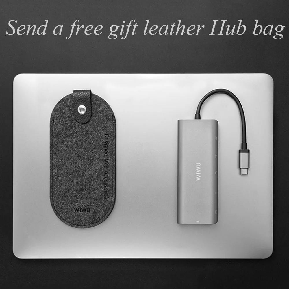 WIWU 6 в 1 USB 3 0 Hub для MacBook Pro Air Многофункциональный Type C 4K видео HDMI/RJ45 usb хаб адаптер