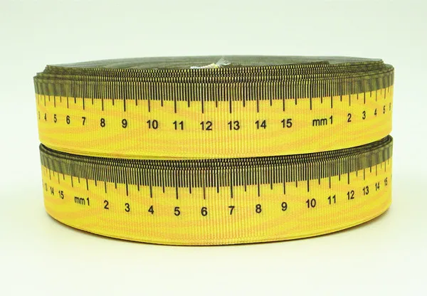 

wm 10 yards lot 7/8inch 22mm 140901043 ruler design printed grosgrain ribbon