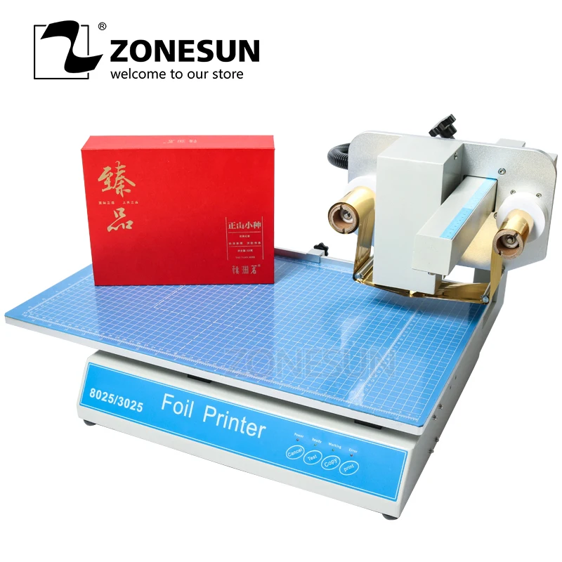 

ZONESUN Hot Stamping Machine Digital Sheet Printer Plateless Hot Foil Printer Plastic Leather Notebook Film Paper Without Stamp