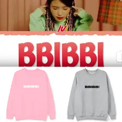 K-pop IU Li Zhien's 10th anniversary Single BBIBBI альбом с тем же абзацем Круглый Вырез Свободный с капюшоном Мужчины Женщины Осень Зима